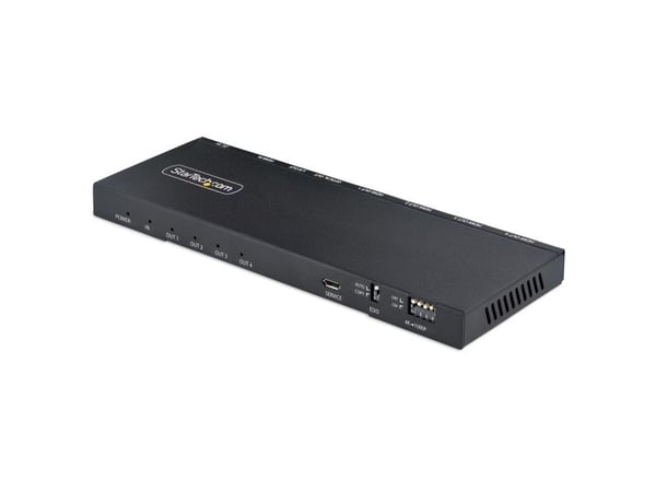 Startech 4-Port HDMI Splitter, 4K 60Hz HDMI 2.0 Video, 1 In 4 Out HDMI Splitter, 4K HDMI Splitter w/Built-in Scaler, 3.5mm/Optical Audio Port, Dura...