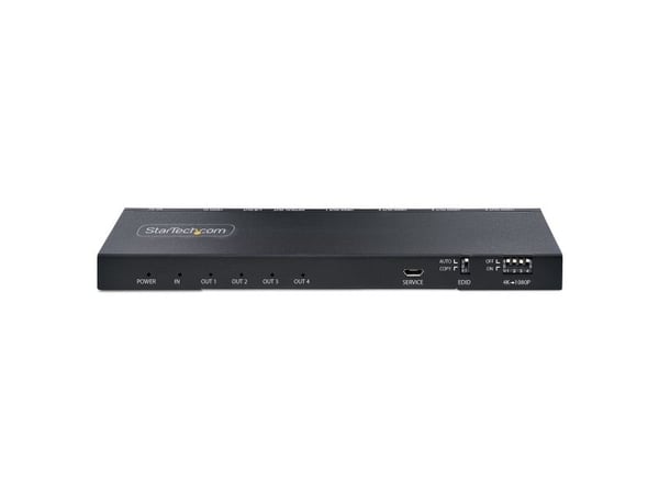 Startech 4-Port HDMI Splitter, 4K 60Hz HDMI 2.0 Video, 1 In 4 Out HDMI Splitter, 4K HDMI Splitter w/Built-in Scaler, 3.5mm/Optical Audio Port, Dura...