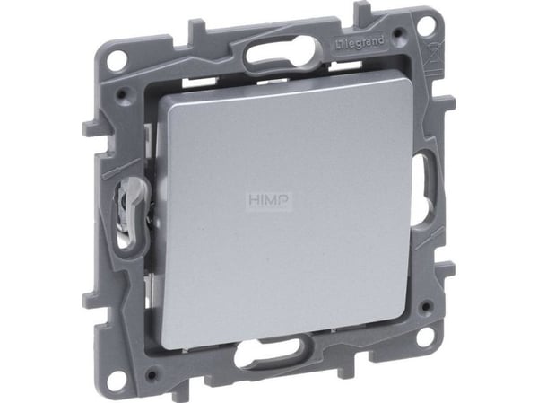 Legrand Niloe Selection yksinapainen kytkin 10AX alumiini 762100