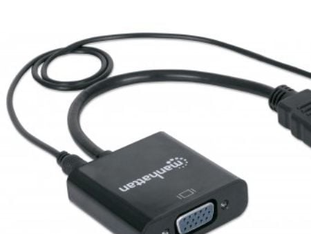 Manhattan 151559, 0,3 m, HDMI + 3.5mm, VGA (D-Sub), Hankjønn, Hunkjønn, Rett
