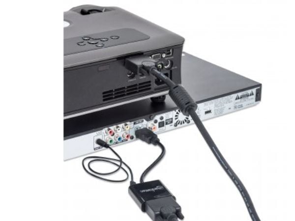 Manhattan 151559, 0,3 m, HDMI + 3.5mm, VGA (D-Sub), Hankjønn, Hunkjønn, Rett