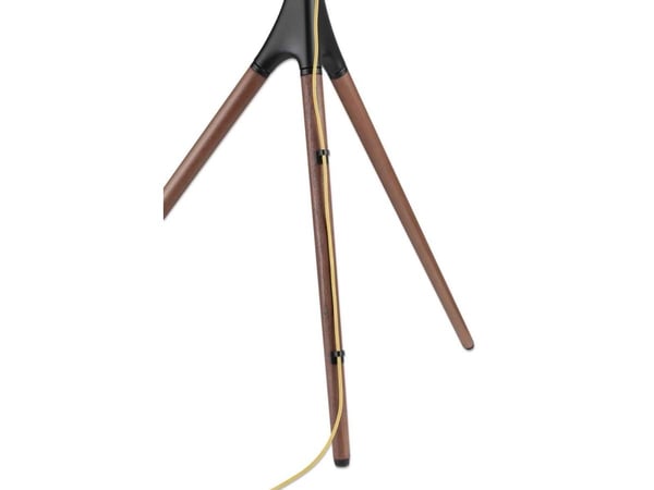 Manhattan - stativ - stativ - for flatskjerm - bærbar - aluminium, stål, valnøtttre, gummiføtter - svart, brun - skjermstørrelse: 114,3-165,1 cm (4...