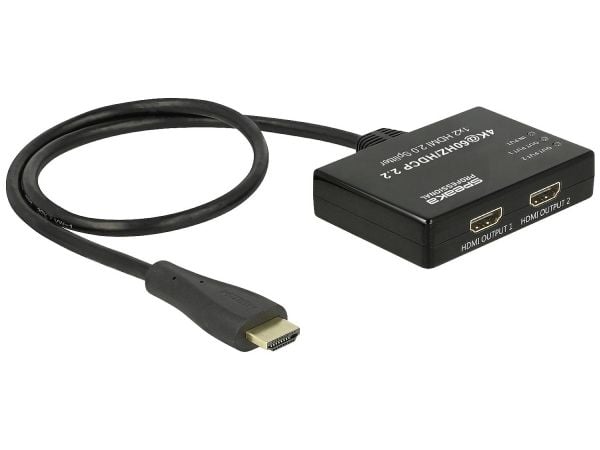 SpeaKa Professional SP-9443508, HDMI, 2x HDMI, 4096 x 2160 piksler, Sort, 4K Ultra HD, 0,6 m