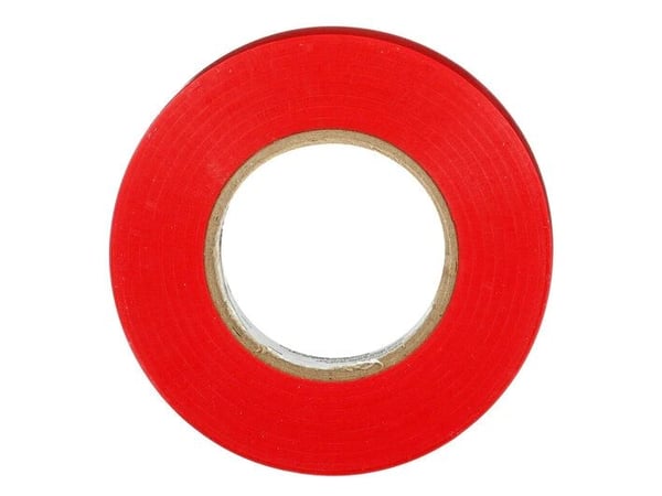 TemflexTM sähköinen vinyyliteippi 165 punainen 19 mm x 20 m - (3 rullaa)