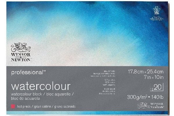 Akvarellblock proff hot press 18x25 cm 300 g 20 ark Akvarellblock proff hot press 18x25 cm 300 g 20 ark