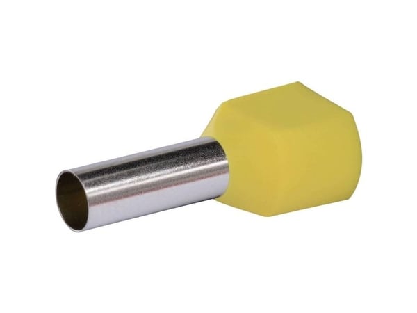 Quadrios 22C439 Kaksoiskaapelikengät 6 mm² Osittain eristetty Keltainen 1 sarja 1 sarja