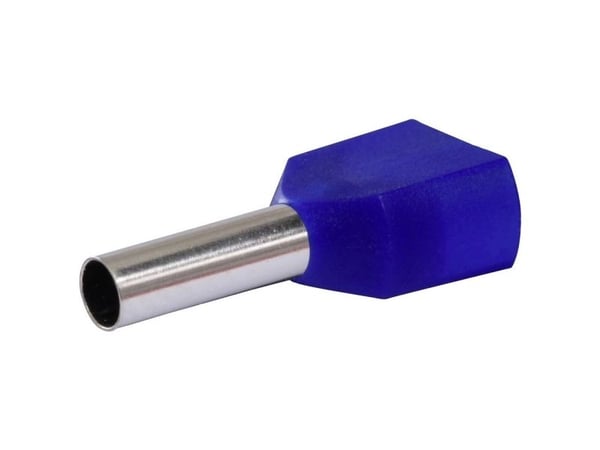 Quadrios 22C437 tvillingkabelskor 2,5 mm² delvis isolerade blå, 1 set