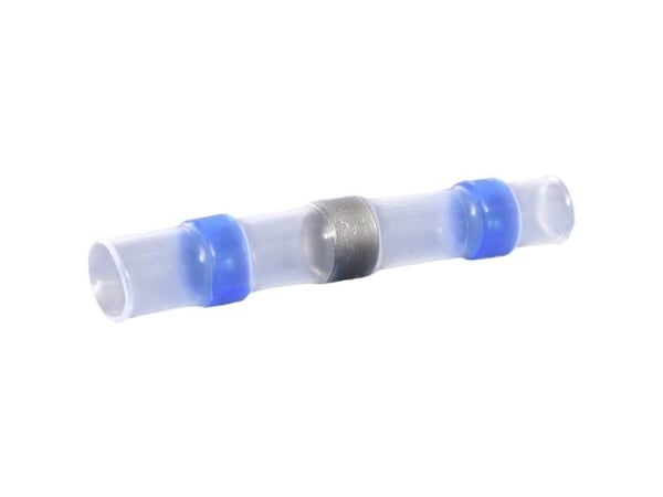 Quadrios 22C463 butt-kobling med krympeslange 1,5 mm² 2,5 mm² fullt isolert blått 1 sett (22C463)