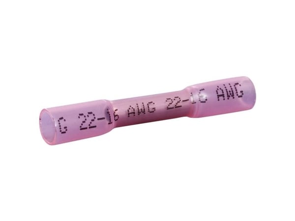 Quadrios 22C467 krympetilkobling med krympeslange 0,5 mm²–1,5 mm² helisolert rød 1 sett Quadrios 22C467 krympetilkobling med krympeslange 0,5 mm²–1,5 mm² helisolert rød 1 sett