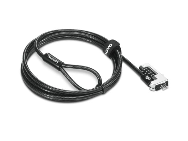 Lenovo 4XE1F30277, 1,8 m, Kensington, Yhdistelmälukko, Musta
