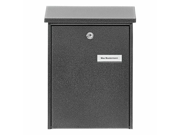 BURG-WÄCHTER Daily 5861 E, Veggmontert postkasse, Stål, Grå, Vertikal, Nøkkel, Topp