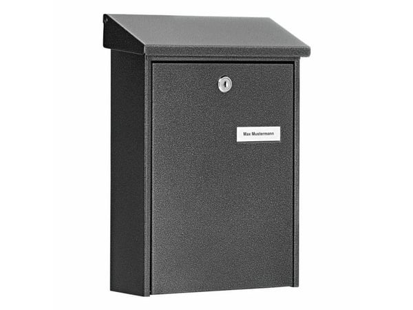 BURG-WÄCHTER Daily 5861 E, Veggmontert postkasse, Stål, Grå, Vertikal, Nøkkel, Topp