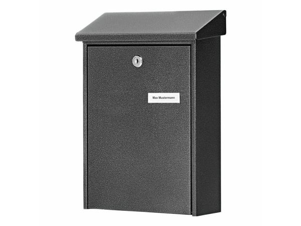 BURG-WÄCHTER Daily 5861 E, Veggmontert postkasse, Stål, Grå, Vertikal, Nøkkel, Topp