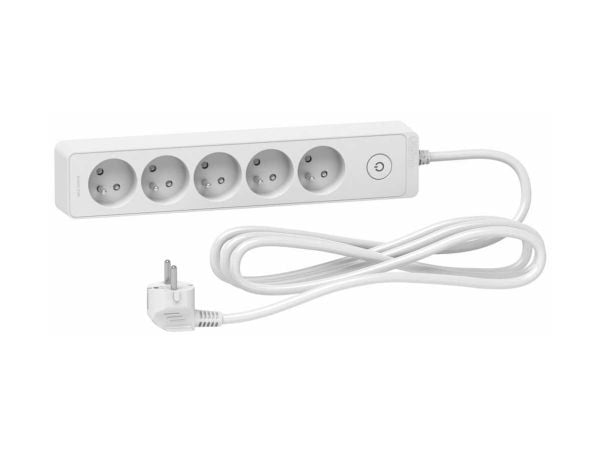 Schneider Electric Odace ylijännitesuoja 5 pistorasiaa 3 m valkoinen (ST9353W)