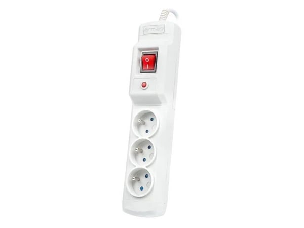 Armac Multi M3 - pistorasia - AC 230 V - 2300 Watt - tulo: Tyyppi E - lähtöliittimet: 3 (3 x tyyppi E) - 1,5 m johto - harmaa - harmaa