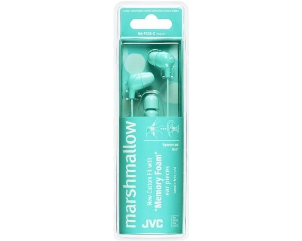 JVC HA-FX38-E Marshmallow - Ørepropper - i øret - kablet - grønn
