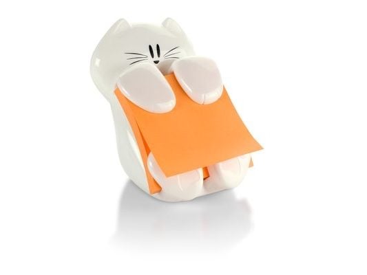 Post-It Pop-up Notes Dispenser for 3 in x 3 in Notes, Cat Dispenser, 7,62 cm