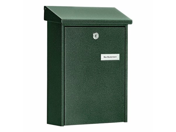 BURG-WÄCHTER Daily 5861 GR, Veggmontert postkasse, Stål, Grønn, Vertikal, Nøkkel, Topp