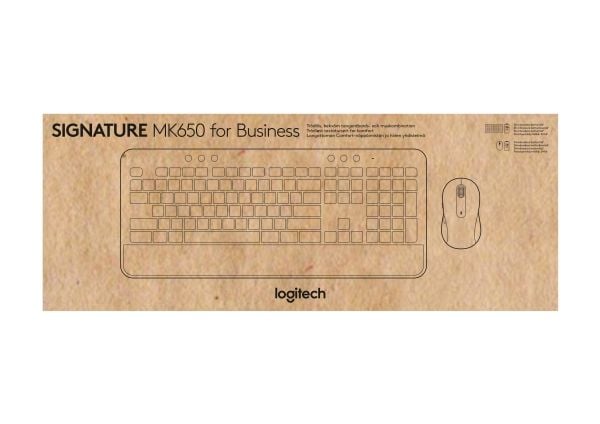 Logitech Signature MK650 Combo for Business - Tastatur- og mussett - trådløs - Bluetooth LE - QWERTY - US International - grafitt