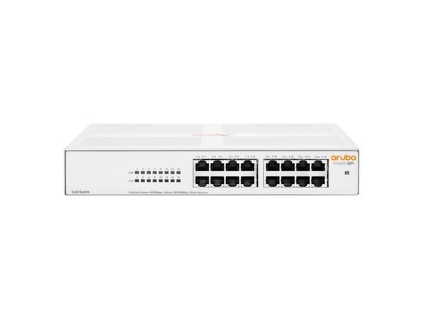 HPE Networking Instant On 1430 16G Switch - Switch - ikke-styrt - 16 x 10/100/1000 - stasjonær, rackmonterbar, veggmonterbar - BTO
