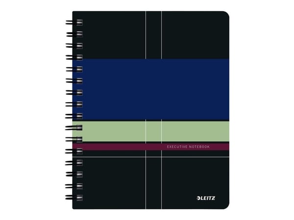 Leitz Executive - Notatbok - trådbundet - A5 - 80 ark / 160 sider - kvadratisk - assortert - polypropylen (PP)