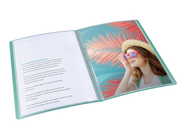 Esselte Colour'Ice - Displaybok - 60 rom - for A4 - kapasitet: 120 ark - grønn