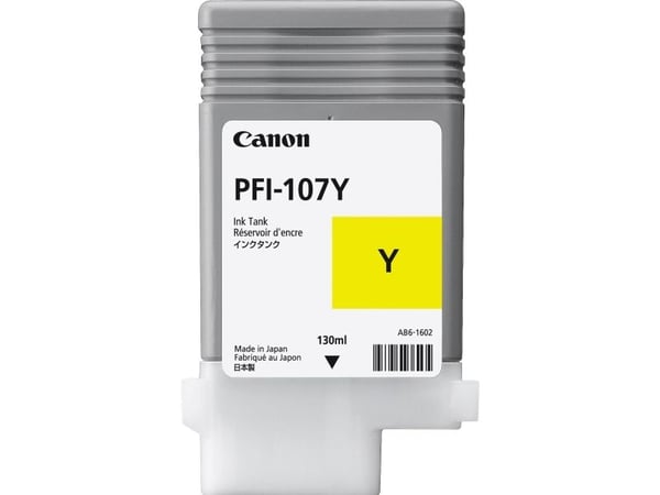 Canon PFI-107Y, Keltainen, Väriainepohjainen muste, 1 kpl