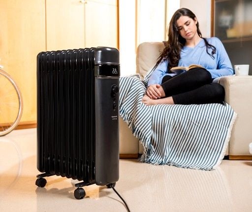 Taurus Alpatec Agadir 2500 - Oljeradiator - frittstående - 2517 W - svart