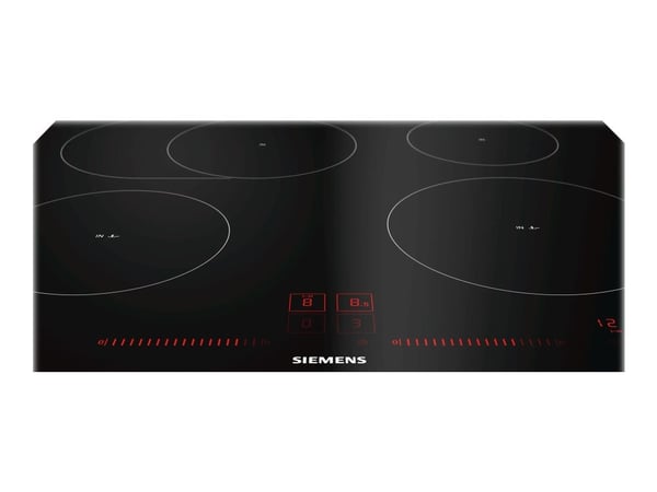 Siemens iQ300 EH601LFC1E - Induksjonskomfyrtopp - 4 plater - Nisje - bredde: 56 cm - dybde: 50 cm - svart