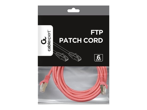 Gembird - Koblingskabel - RJ-45 (hann) til RJ-45 (hann) - FTP - CAT 6 - formstøpt - rosa