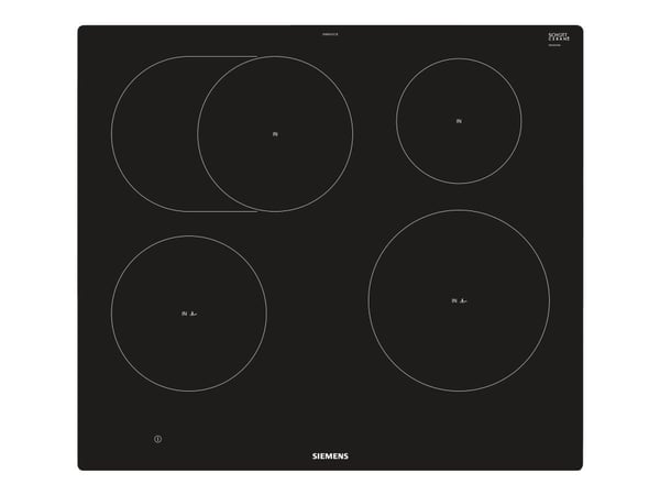 Siemens iQ300 EH601LFC1E - Induksjonskomfyrtopp - 4 plater - Nisje - bredde: 56 cm - dybde: 50 cm - svart