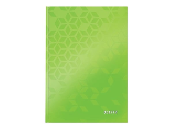 Leitz WOW - Notisbok - eskebundet - A5 (148 x 210 mm) - 80 ark / 160 sider - rutet - grønn - laminert kartong