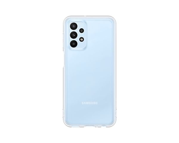 Samsung EF-QA235 - Baksidesskydd för mobiltelefon - termoplastisk polyuretan (TPU) - transparent - för Galaxy A23, A23 5G