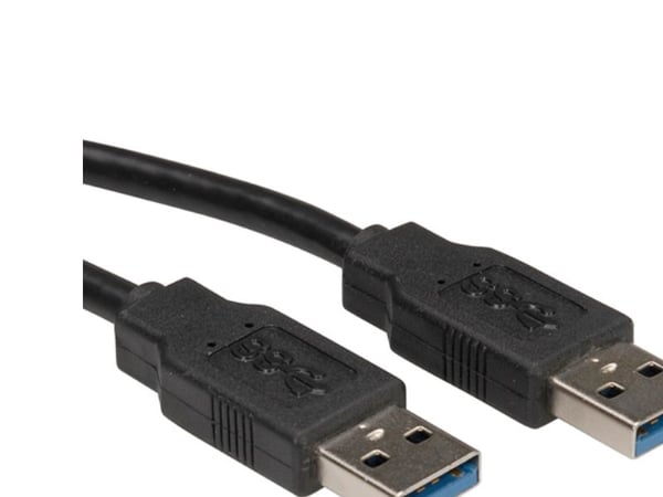 Rotronic 11.02.8970, 1,8 m, USB A, USB A, 3.2 Gen 1 (3.1 Gen 1), Hankjønn/hankjønn, Svart