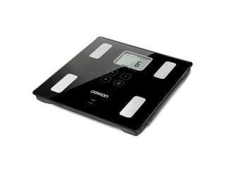 Omron VIVA, Sähkökäyttöinen henkilövaaka, 150 kg, 100 g, Musta, kg/lb, Neliö
