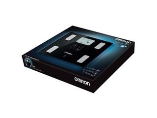 Omron VIVA, Sähkökäyttöinen henkilövaaka, 150 kg, 100 g, Musta, kg/lb, Neliö