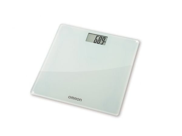 Omron HN-286, Sähkökäyttöinen henkilövaaka, 180 kg, 100 g, Valkoinen, g, kg, Lasi, Muovi