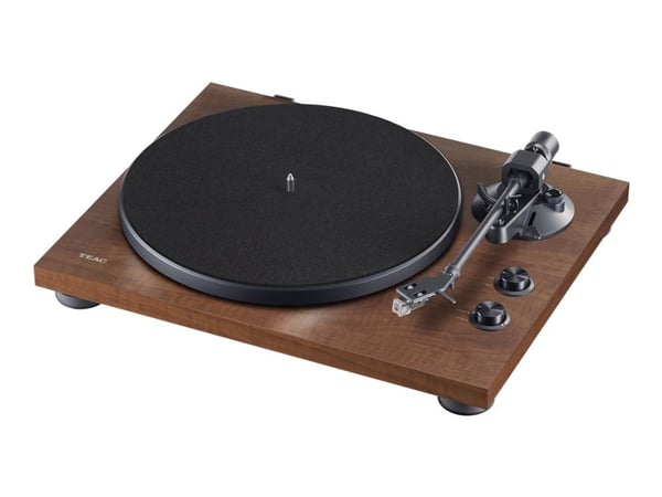 TEAC TN-280BT-A3/B, Hihnakäyttöinen levysoitin, Ohje, Saksanpähkinä, Alumiini, 33,45 RPM, 420 mm