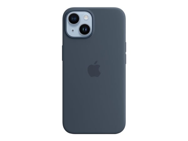 Apple - Baksidedeksel for mobiltelefon - MagSafe-samsvar - silikon - stormblå - for iPhone 14
