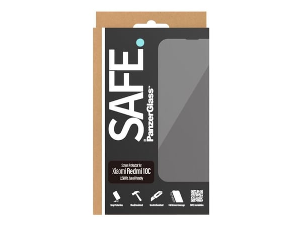 SAFE. by PanzerGlass - Skjermbeskyttelse for mobiltelefon - glass - for Xiaomi Redmi 10C
