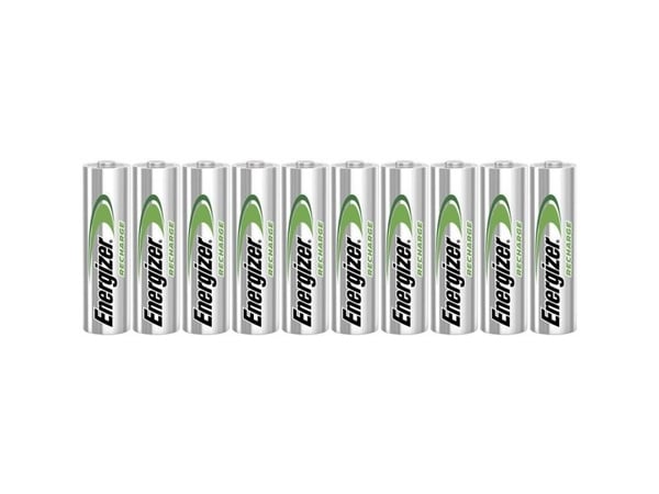 Genopladelige batterier Energizer NIMH AA, pakke a 10 stk.