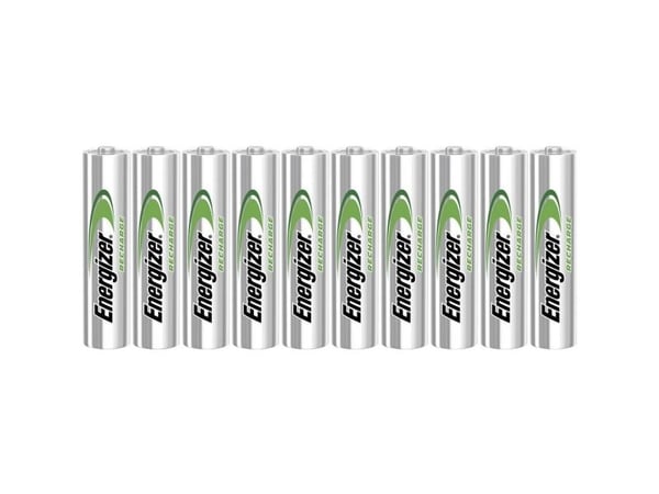Genopladelige batterier Energizer NIMH AAA, pakke a 10 stk.