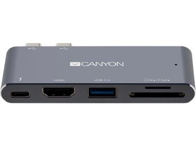 Canyon CNS-TDS05DG - Telakointiasema - USB-C - 5 korttipaikkaa - HDMI