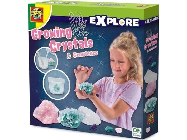 SES Creative Explore Growing crystals and gemstones, 8 År, Multifärg