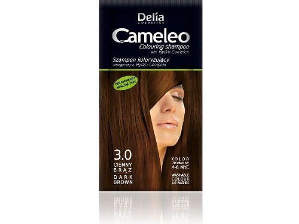 Delia Cosmetics Cameleo Coloring shampoo 3.0 mørkebrun