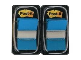 3M POST-IT® Indekseringsfaner (680-B2EU), PP, 25x43mm, 2x50 kort, blå - 051141920603