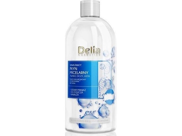Delia Cosmetics Moisturizing Micellar Water Facial Cleanser with Hyaluronic Acid Delia Cosmetics Moisturizing Micellar Water Facial Cleanser with Hyaluronic Acid