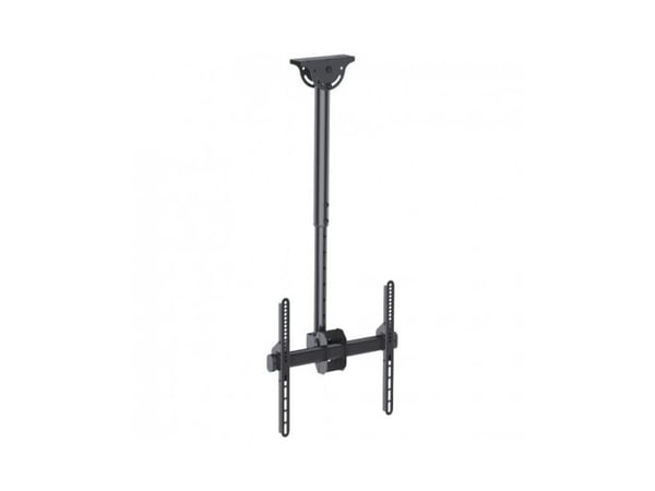 TECHly - Monteringssett (takmontering, monteringsbrakett, teleskopstang) - for flatpanel - stål - svart - skjermstørrelse: 32"-55" - takmonterbar