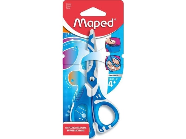 Maped Zenoa Fit skolesakser asymmetrisk blå 13 cm blister 670190