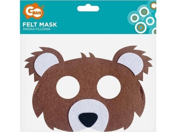 GoDan Filt björn mask 18x12cm